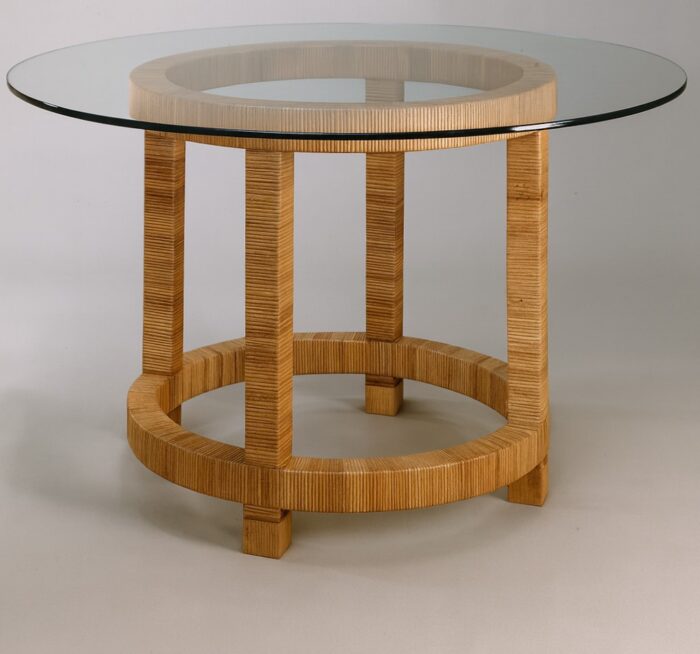 C8110 CANE and GLASS DINING TABLE – Bielecky Brothers Inc.