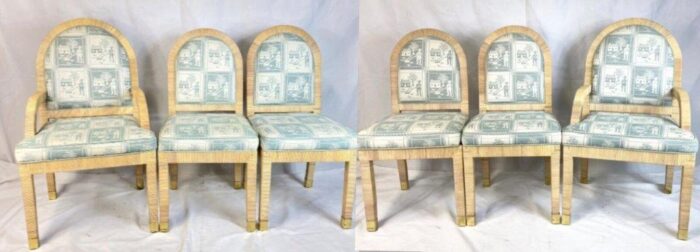 Vintage Cane Dining Set, 2 Arm Chairs and 4 Side Chairs