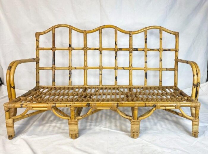 Vintage Rattan Sofa